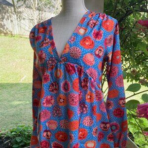 Vibrant flower print tunic Size Medium